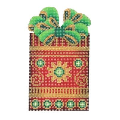 BB 0007 - Package - Red, Gold & Green with Green & Gold Bow