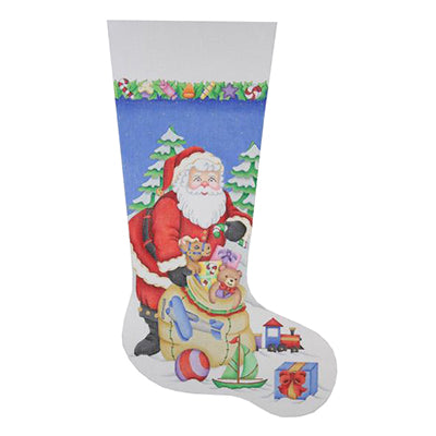 BB 0224 - Christmas Stocking - Santa Opening Toy Bag