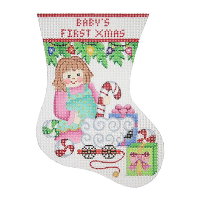BB 0306 - Baby's First Christmas Mini Stocking - Doll