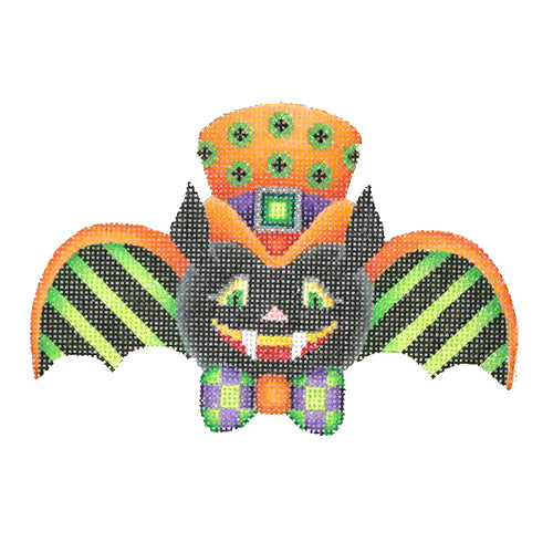 BB 0547 - Bat Boy - Green & Black Stripe Wings