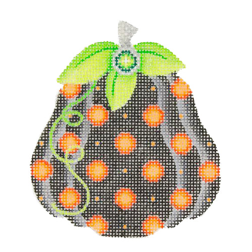 BB 0553 - Pumpkin - Black with Orange Polka Dots