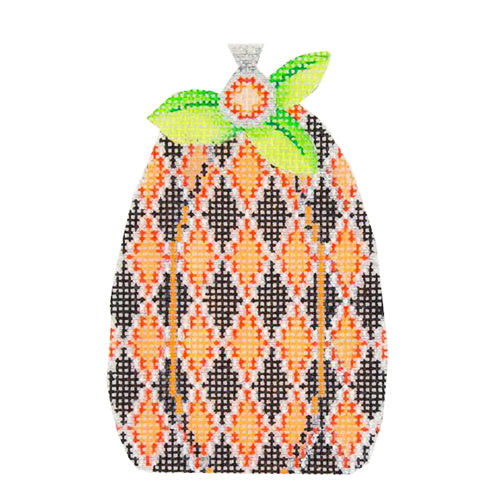 BB 0559 - Pumpkin - Black & Orange Diamond Pattern