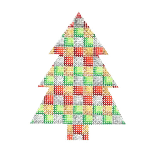 BB 0633 - Mini Tree - Multicolor Checkered Pattern