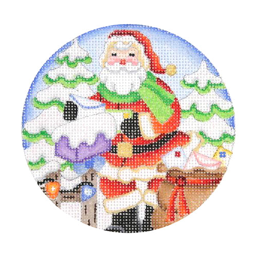 BB 0686 - Snow Scene - Santa Checking Mail