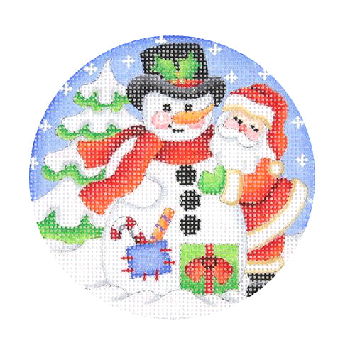BB 0687 - Snow Scene - Santa Building Snowman