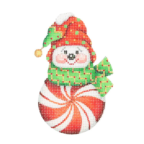 BB 0693 - Snowman Peppermint Red with Red & Green Sock Hat