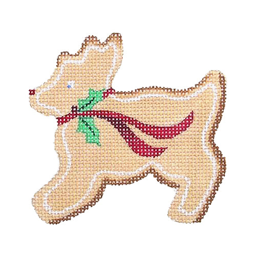 BB 0716 - Gingerbread Reindeer - Holly Bow