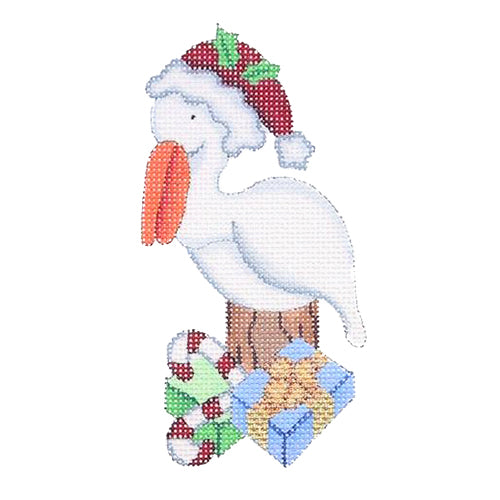 BB 0777 - Christmas by the Sea - Pelican with Santa Hat