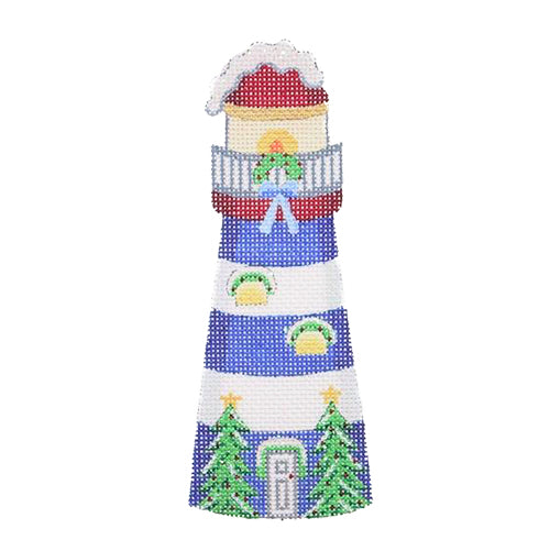 BB 0783 - Christmas by the Sea - Blue & White Lighthouse