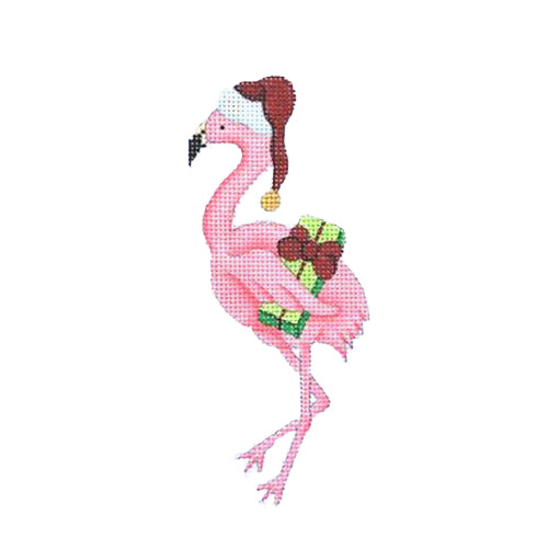 BB 0789 - Christmas by the Sea - Flamingo with Santa Hat