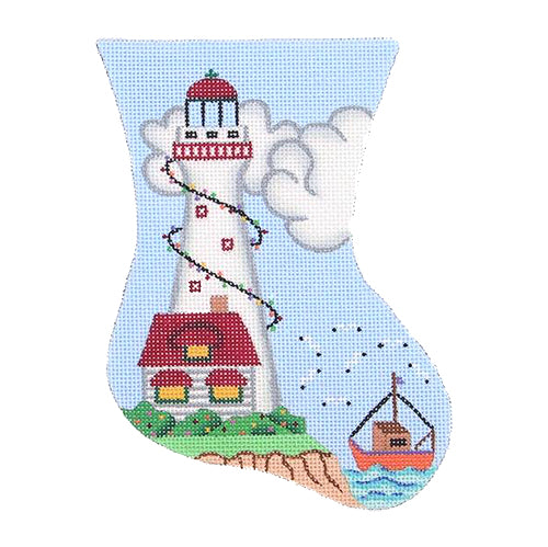 BB 0875 - Mini Stocking - White Lighthouse