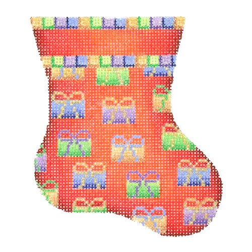 BB 1138 - Mini Stocking - Red with Packages