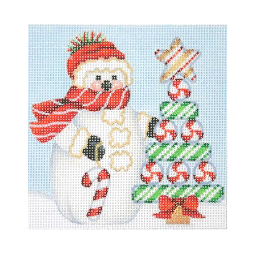 BB 1147 - Snowman Square - Candy Cane Tree