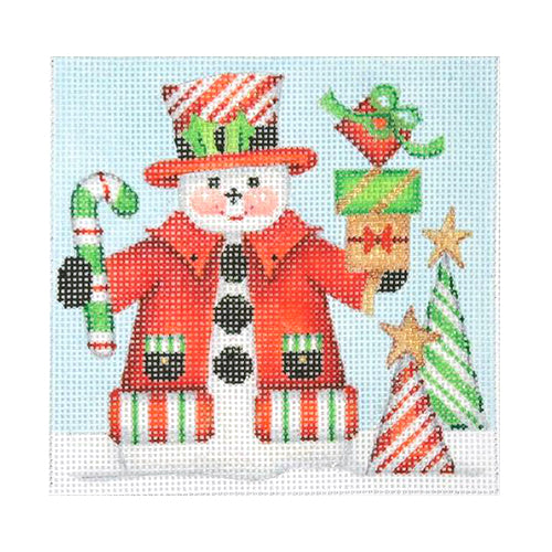 BB 1152 - Snowman Square - Candy Cane Top Hat & Trees