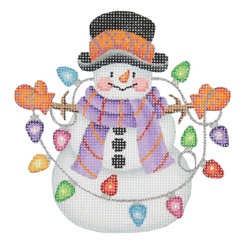 BB 1166 - Snowman with Stick Arms - String of Lights