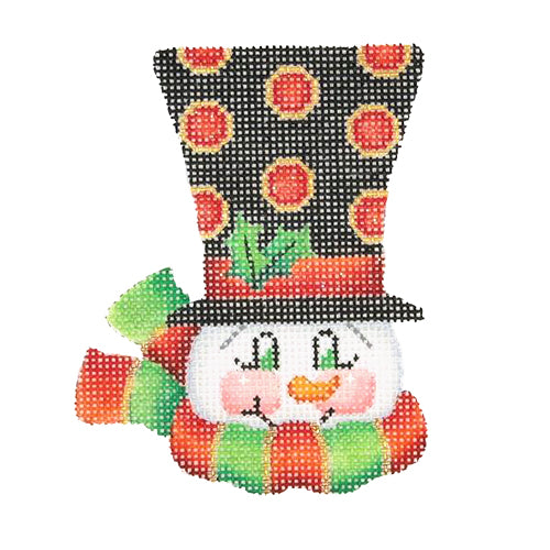 BB 1224 - Top Hat Snowman - Red Dots