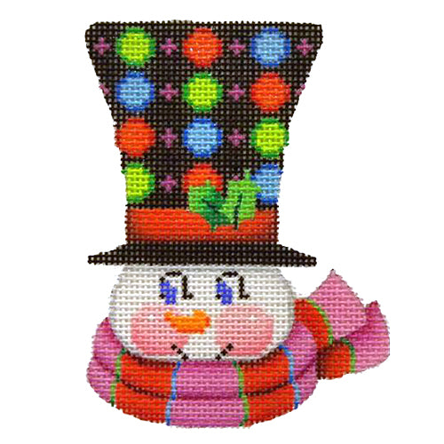 BB 1225 - Top Hat Snowman - Multicolor Dots