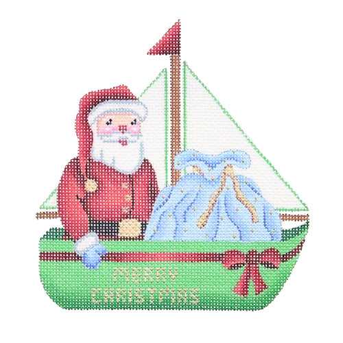 BB 1313 - Christmas by the Sea - Sailboat with Santa