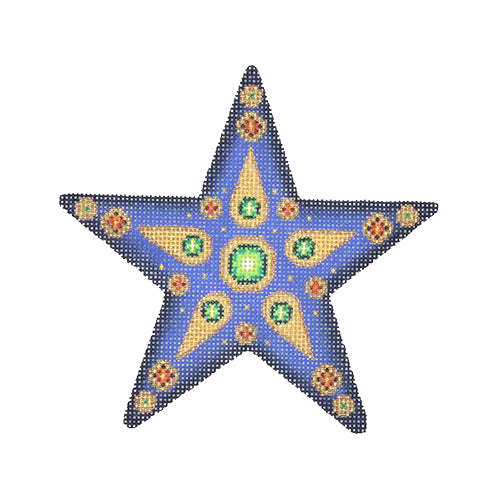 BB 1395 - Jeweled Star - Blue & Gold