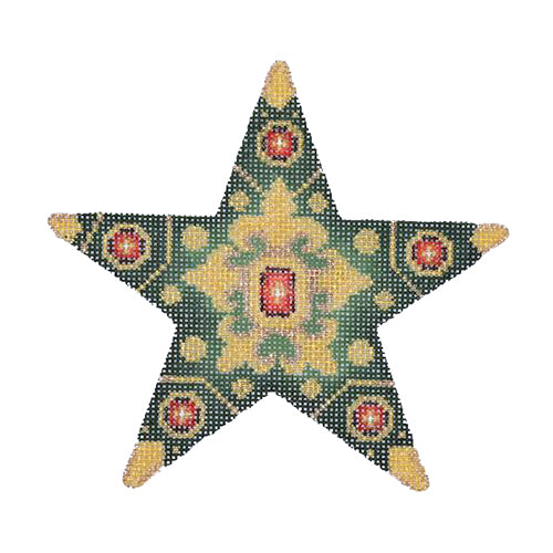 BB 1397 - Jeweled Star - Green & Gold