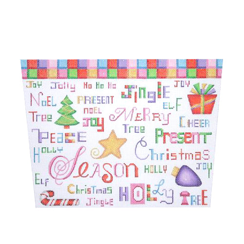 BB 1720 - Stocking Topper - Colorful Christmas Words