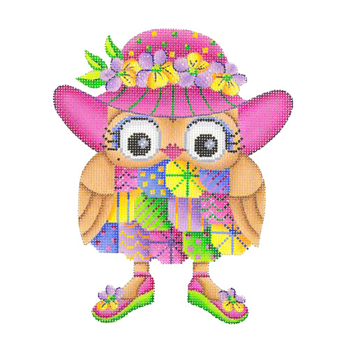 BB 1789 - Owl - Pink Hat & Shoes