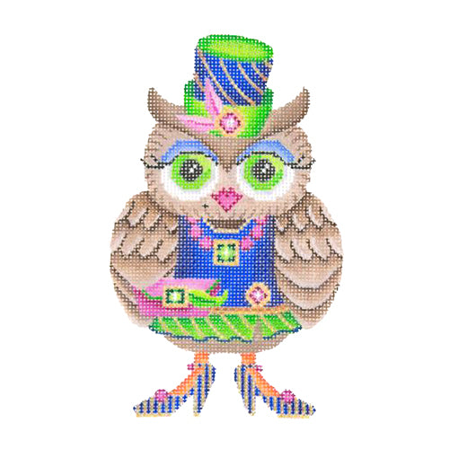 BB 1791 - Owl - Blue & Green Hat & Dress