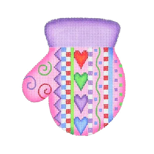 BB 2083 - Mitten - Hearts & Stripes (L)