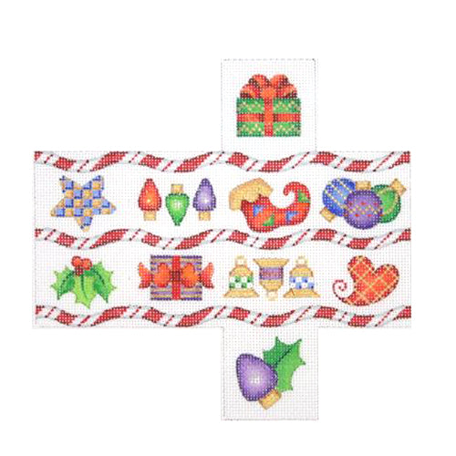 BB 2233 - 3-D Package - Candy Cane Stripes & Christmas Symbols