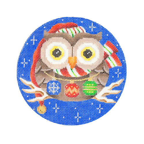 BB 2241 - Owl on Dark Blue - String of Ornaments