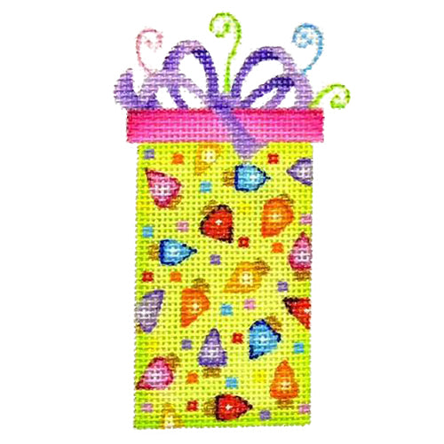 BB 2292 - Green Package - Lights & Purple Bow