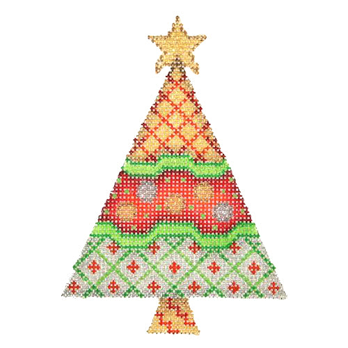 BB 2546 - Triangle Tree - Gold, Red & White