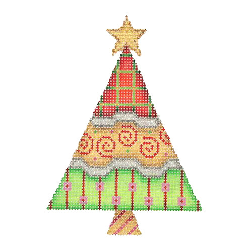 BB 2548 - Triangle Tree - Red, Gold & Green