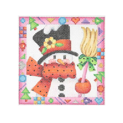 BB 2614 - Whimsy Border Ornament - Snowman with Broom