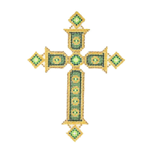 BB 2642 - Cross - Gold & Green