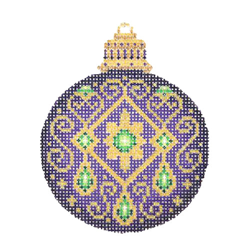 BB 2663 - Jeweled Christmas Ball - Purple