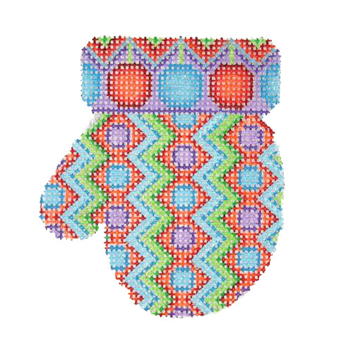 BB 2668 - Mitten - Circles & Zigzag Pattern (L)