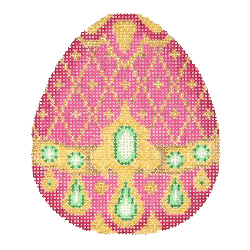 BB 2686 - Jeweled Egg - Pink & Gold
