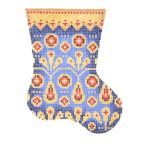 BB 2708 - Mini Stocking - Royal Blue with Red Jewels