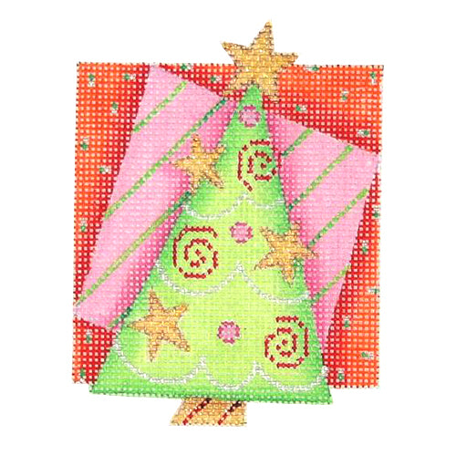 BB 2734 - Double Patterned Squares Ornament - Tree