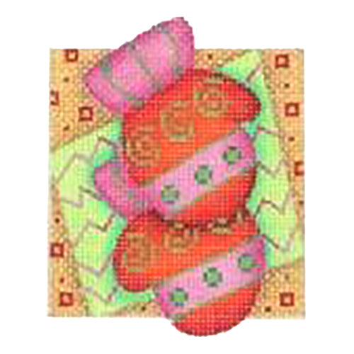 BB 2738 - Double Patterned Squares Ornament - Mittens
