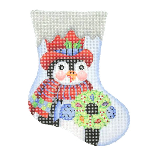 BB 2842 - Mini Stocking - Penguin with Wreath