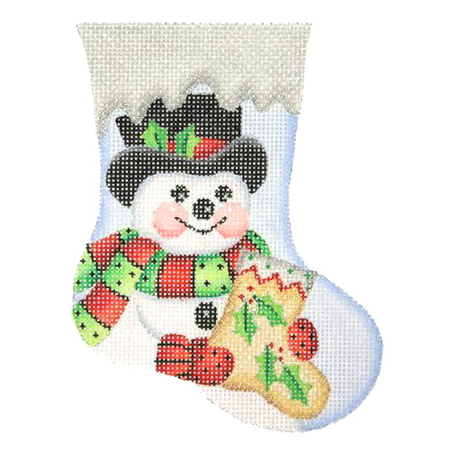 BB 2844 - Mini Stocking - Snowman with Stocking
