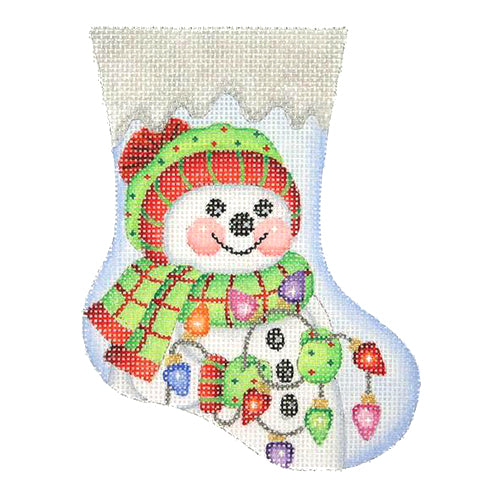 BB 2845 - Mini Stocking - Snowman with Lights