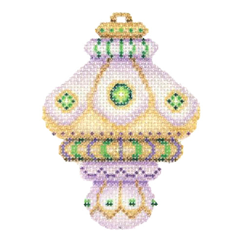 BB 2893 - Jeweled Christmas Ball - Lavender, Gold, Green & Purple