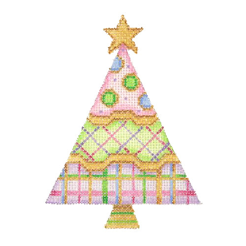 BB 2931 - Triangle Tree - Pastel Pink, Green & Lavender