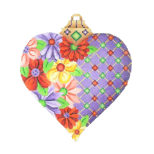 BB 2967 - Purple Floral Heart