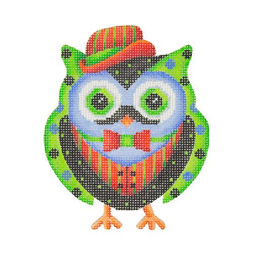 BB 3038 - Red & Green Striped Hat Owl