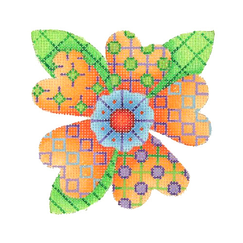 BB 3092 - Patterned Florals - Single Orange