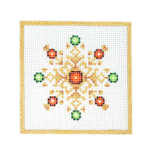 BB 3177 - Square Ornament - Jeweled Snowflake
